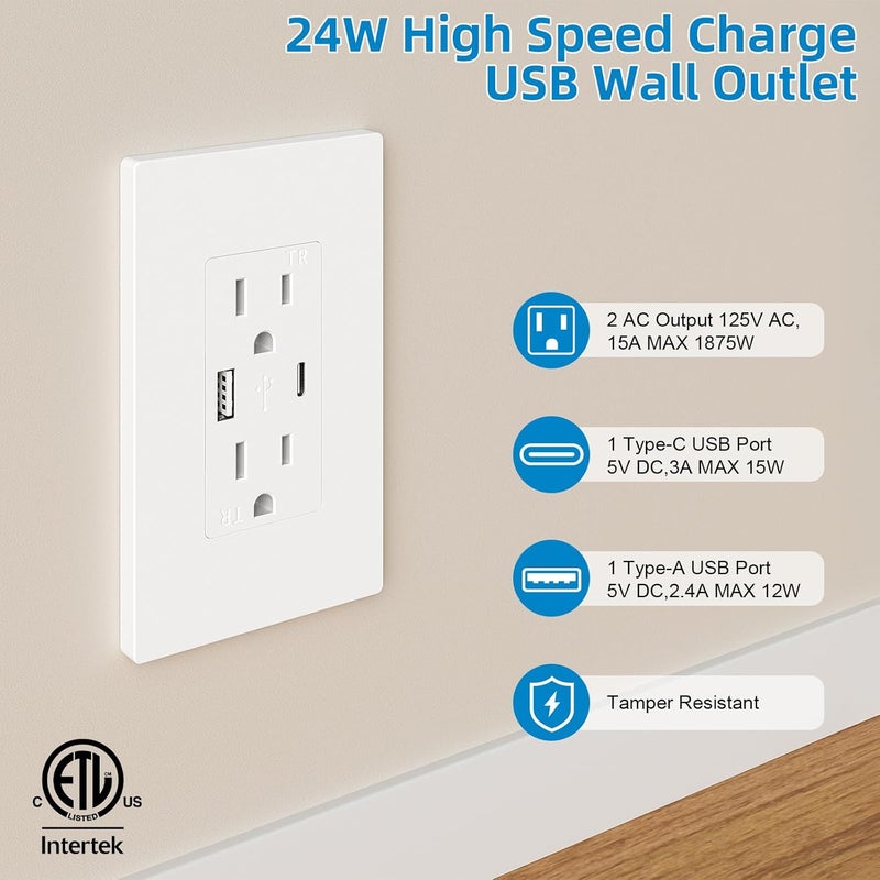 Celendor in Wall Cable Management Kit,Recessed Outlet Box for Wall Mount TV,Recessed Power Box with AC/USB Ports & 9.8ft Extender for Unreachable Outlets,Hide TV Cords & Cables - Image 3